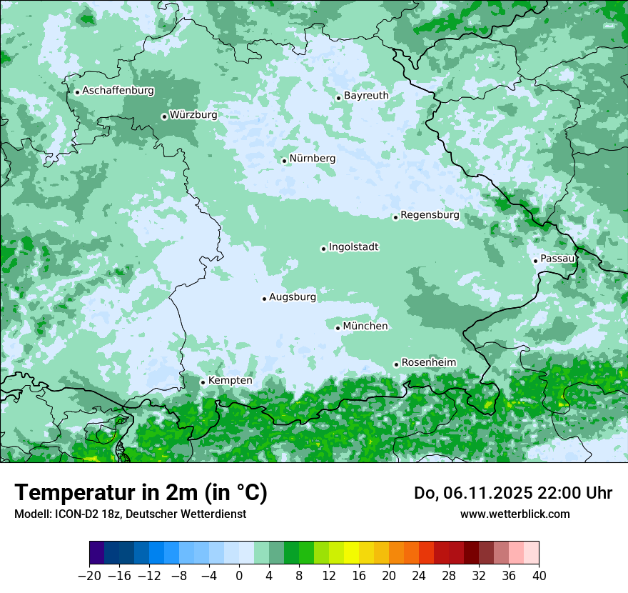 Modellkarten Temperatur