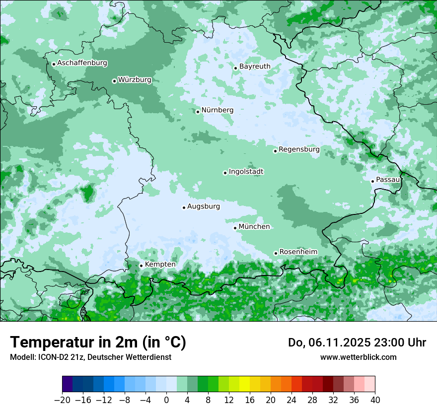 Modellkarten Temperatur