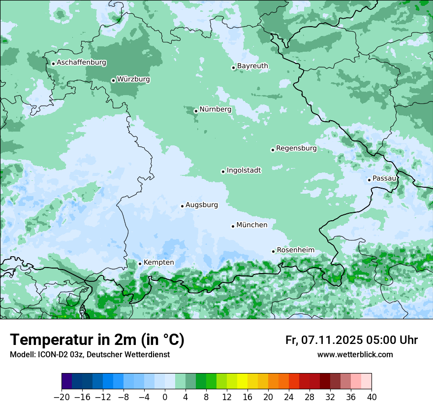 Modellkarten Temperatur