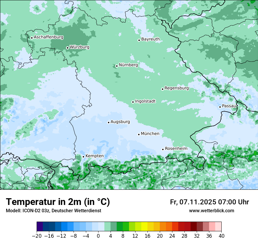 Modellkarten Temperatur