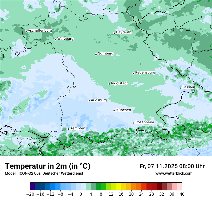Modellkarten Temperatur