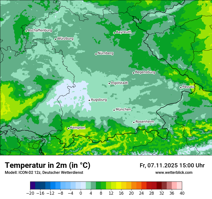 Modellkarten Temperatur