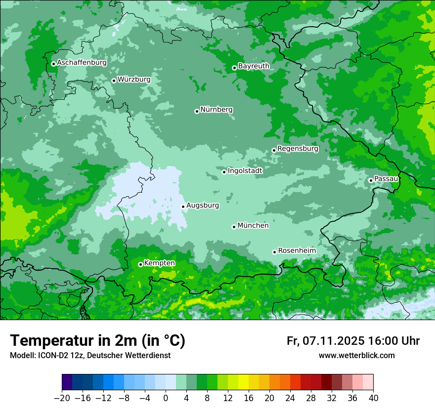 Modellkarten Temperatur