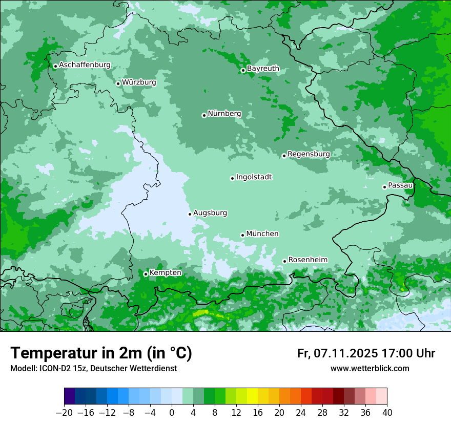 Modellkarten Temperatur