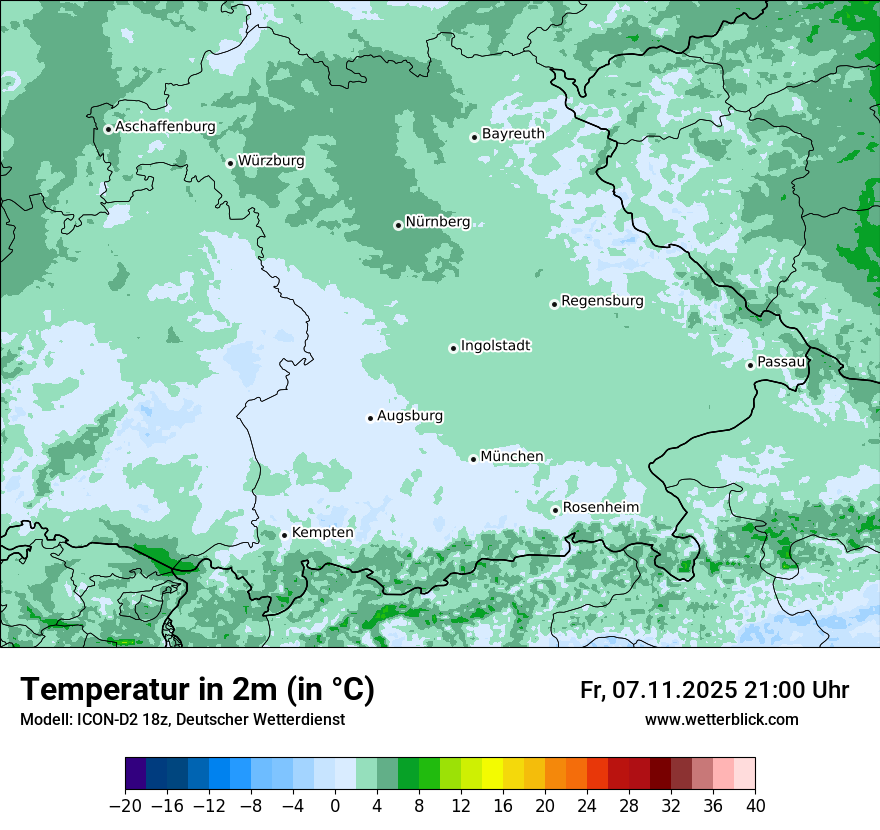 Modellkarten Temperatur
