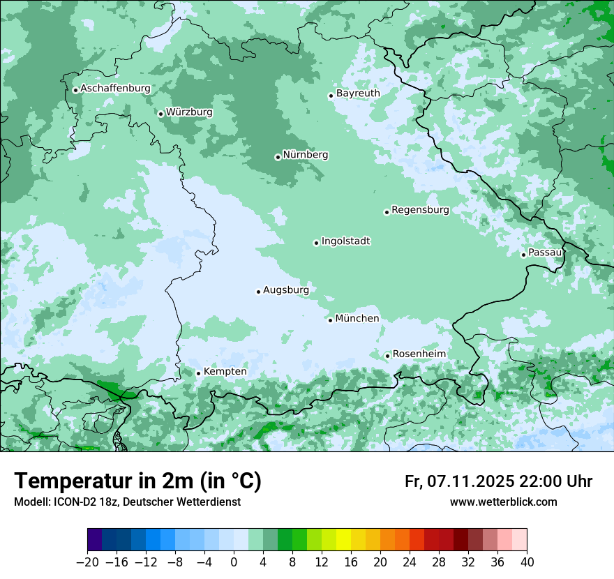 Modellkarten Temperatur