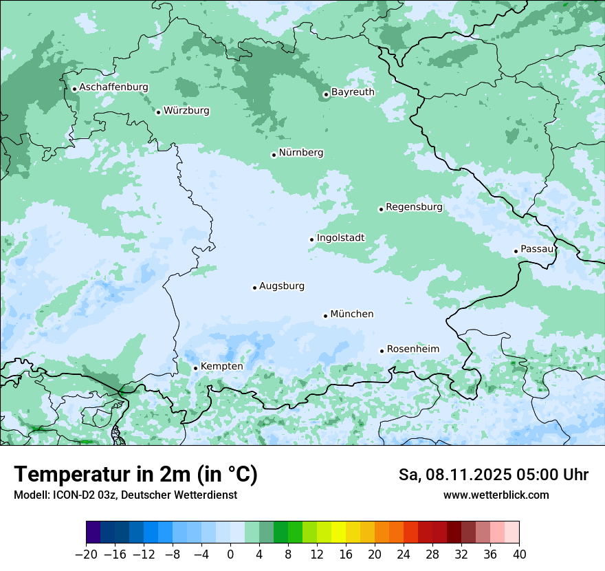 Modellkarten Temperatur