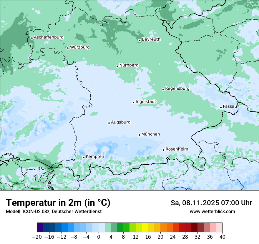 Modellkarten Temperatur