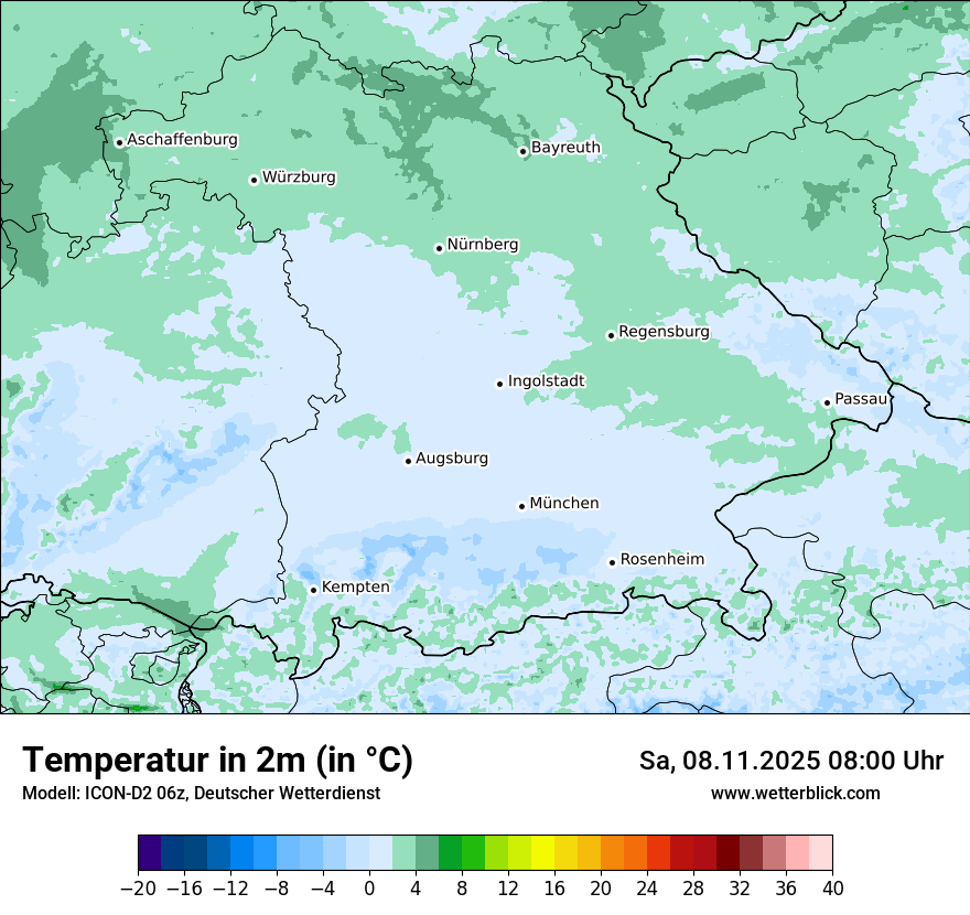 Modellkarten Temperatur
