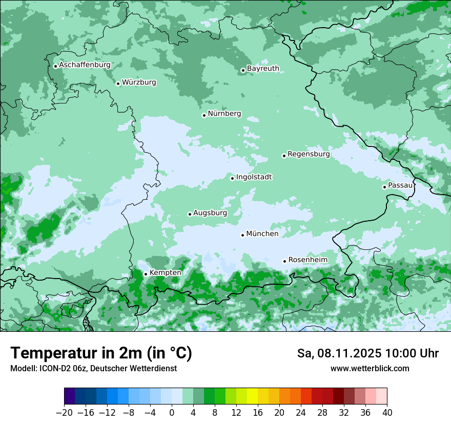 Modellkarten Temperatur