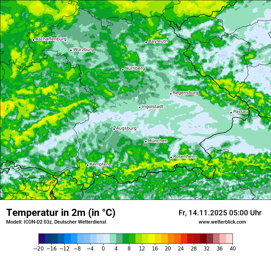 Modellkarten Temperatur