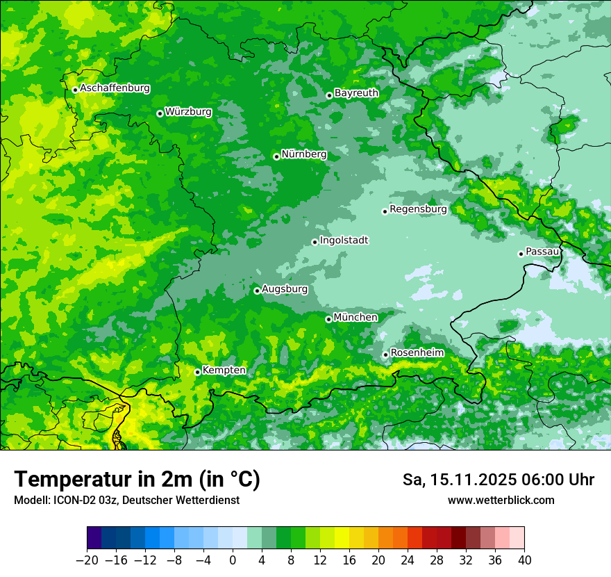 Modellkarten Temperatur