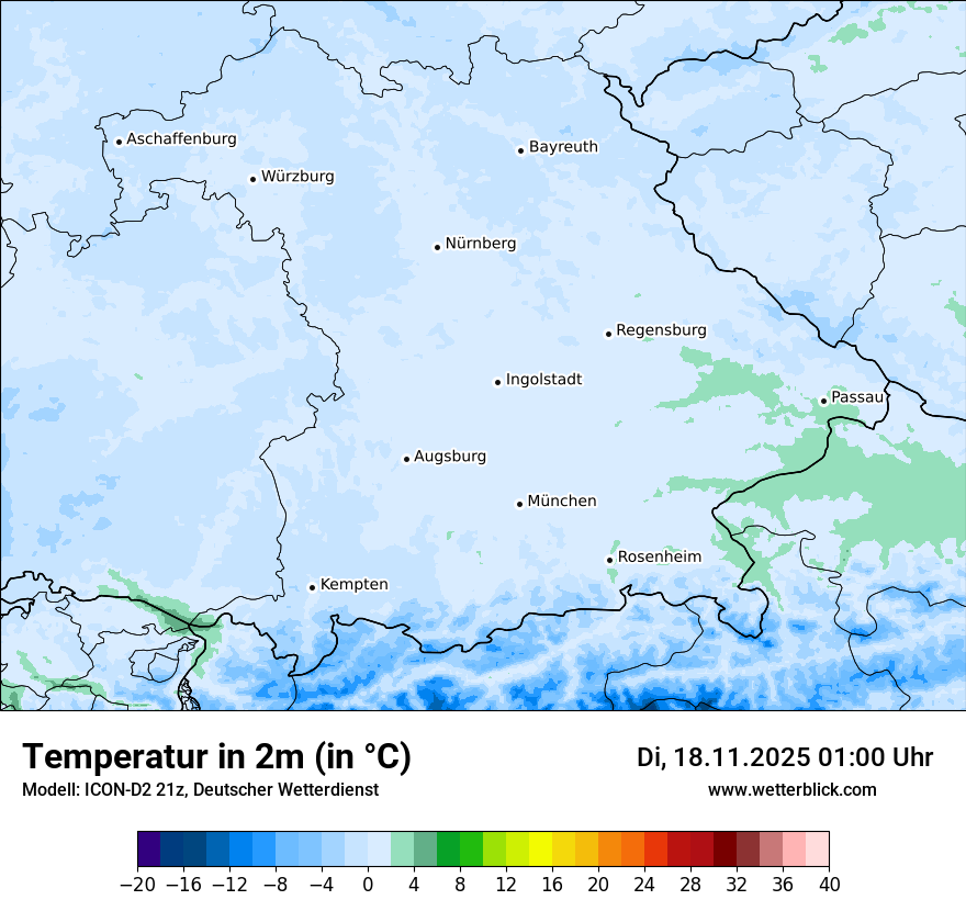 Modellkarten Temperatur