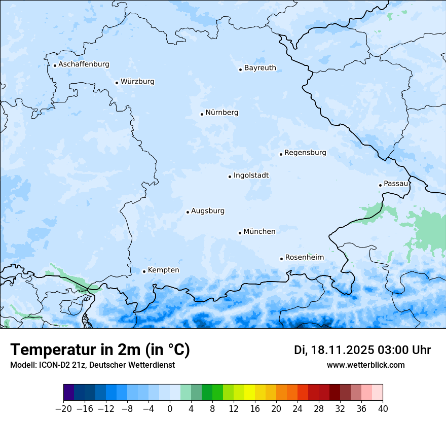 Modellkarten Temperatur