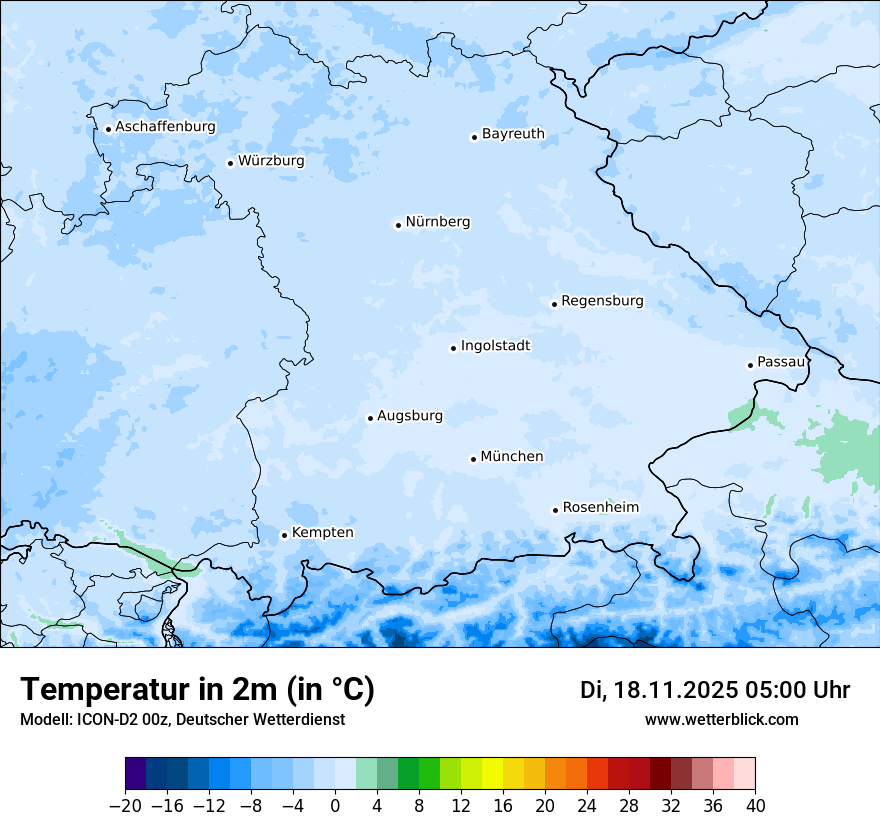 Modellkarten Temperatur