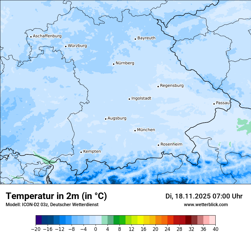 Modellkarten Temperatur