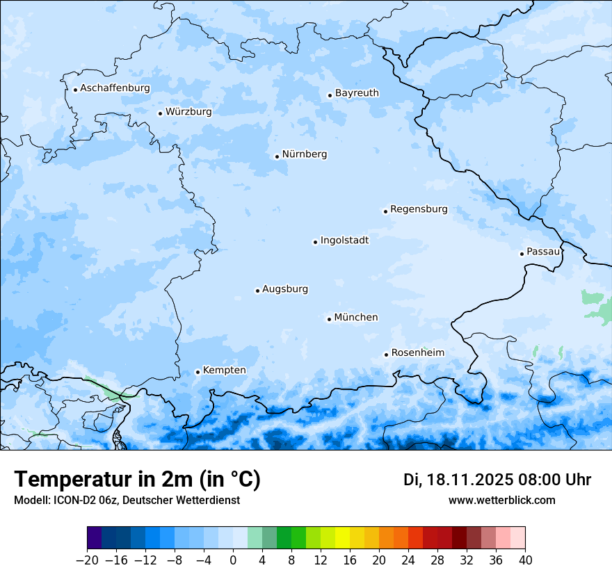 Modellkarten Temperatur