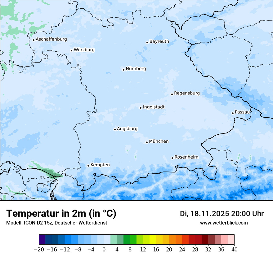 Modellkarten Temperatur