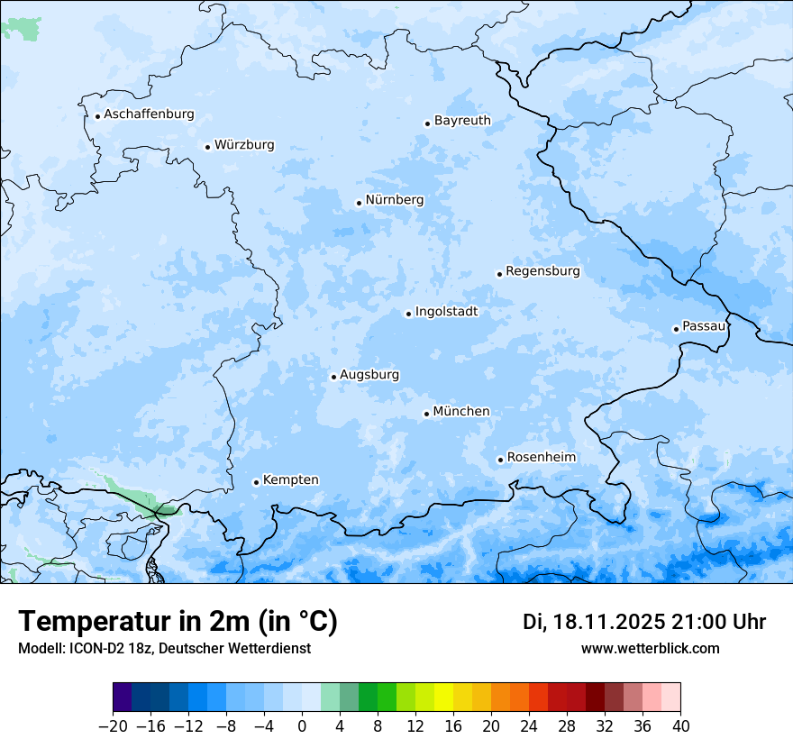 Modellkarten Temperatur