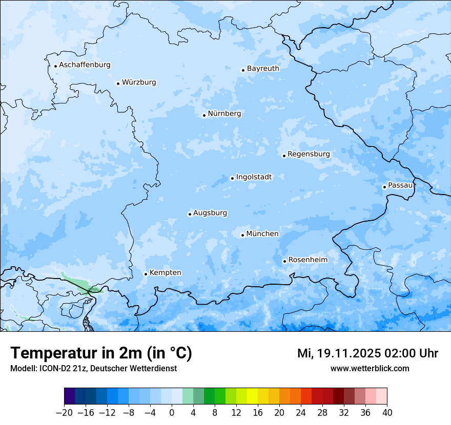 Modellkarten Temperatur