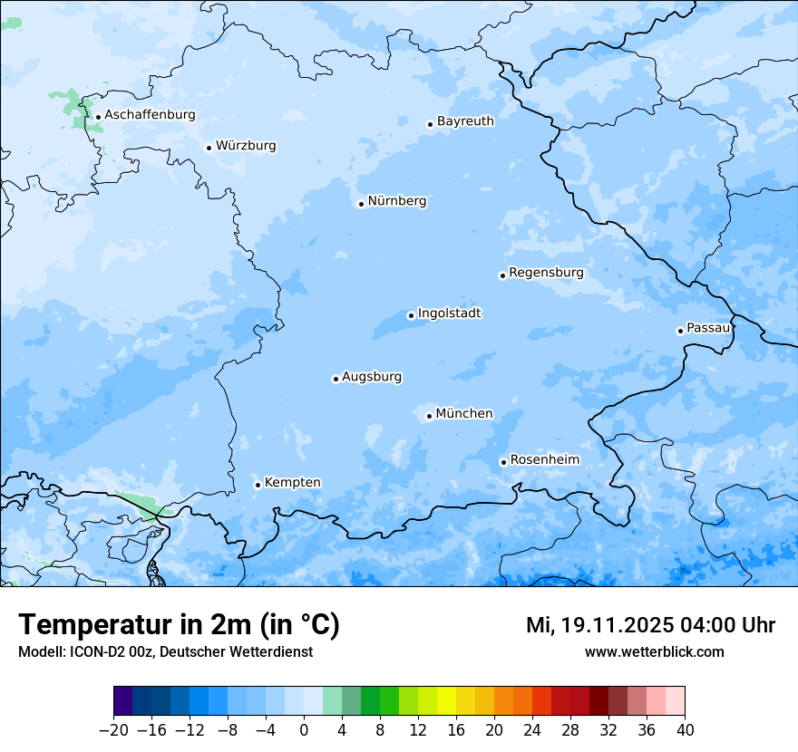 Modellkarten Temperatur
