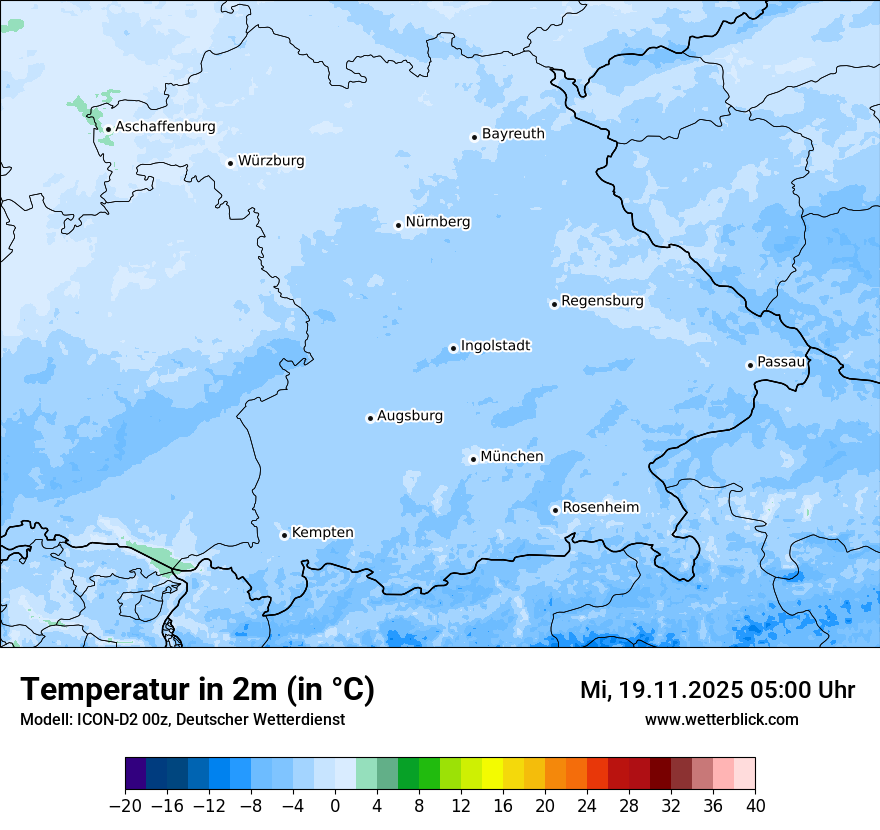 Modellkarten Temperatur