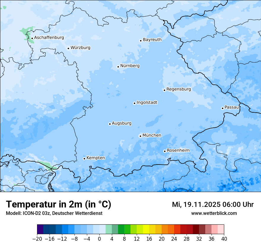 Modellkarten Temperatur