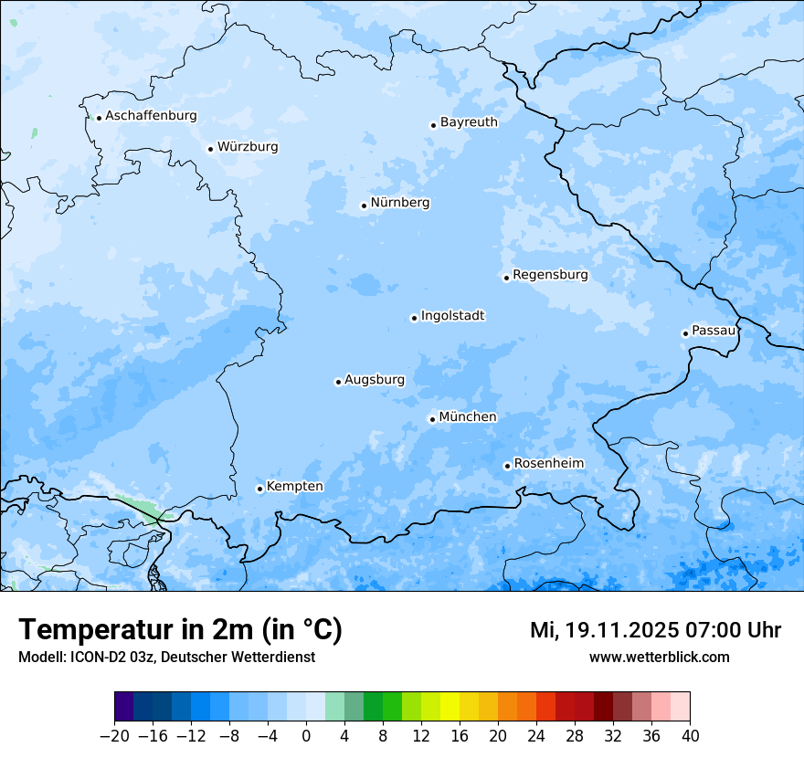 Modellkarten Temperatur