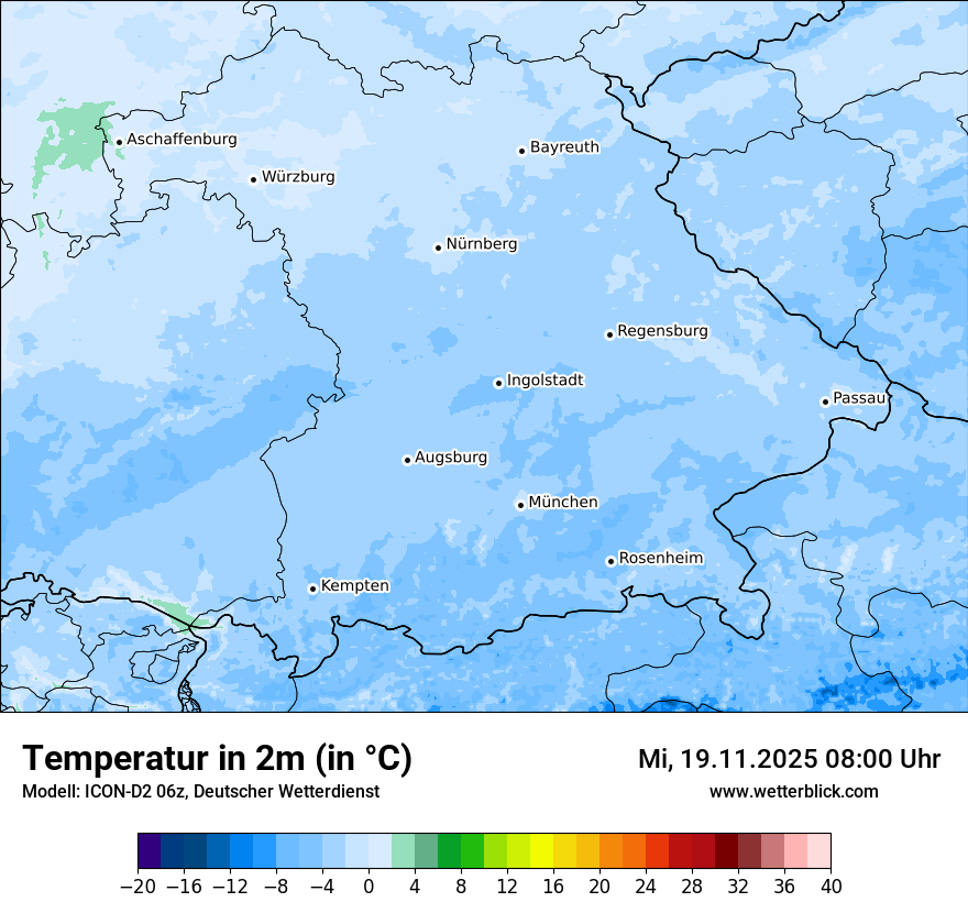 Modellkarten Temperatur