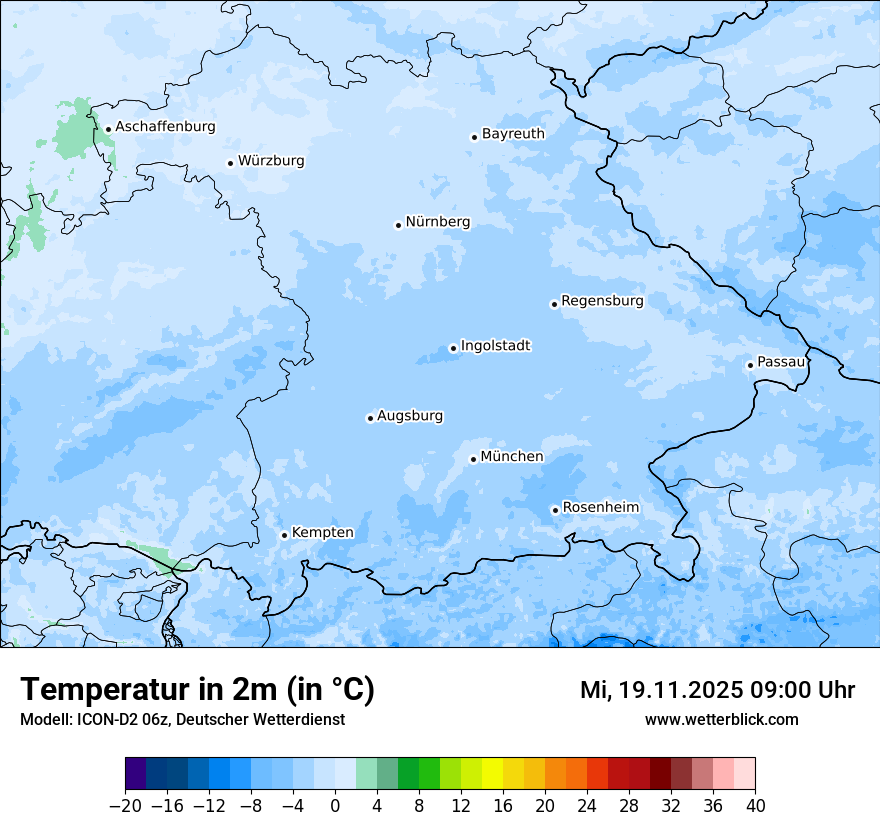 Modellkarten Temperatur