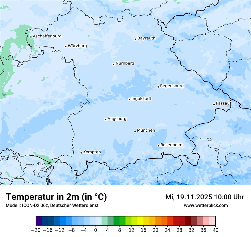 Modellkarten Temperatur