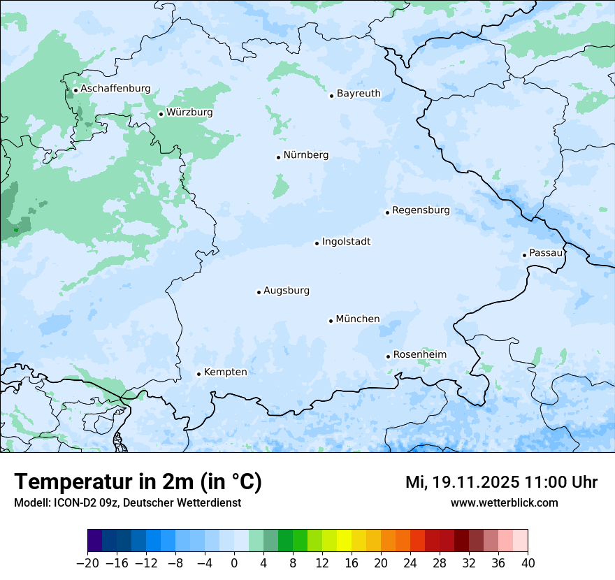 Modellkarten Temperatur