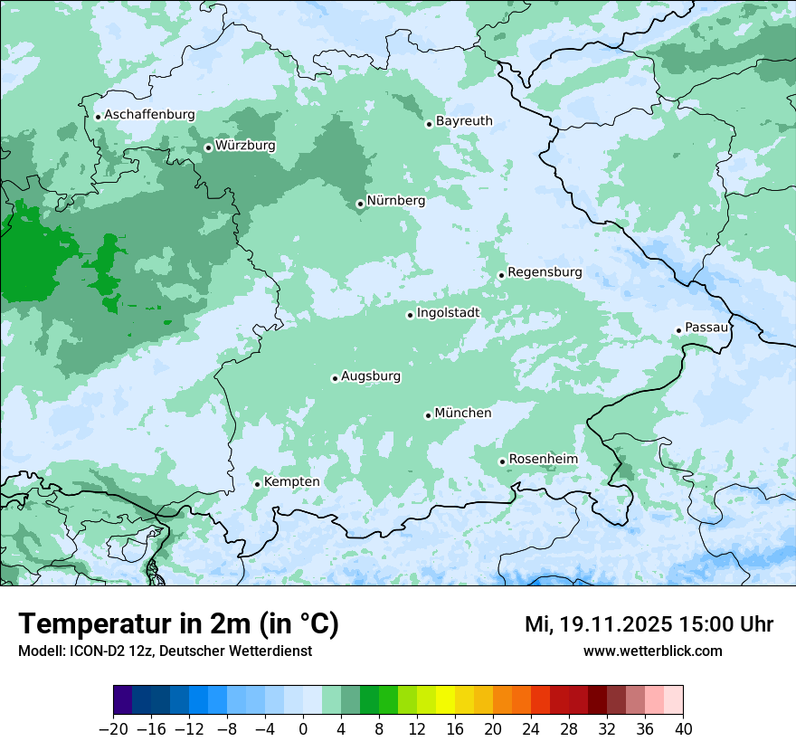 Modellkarten Temperatur