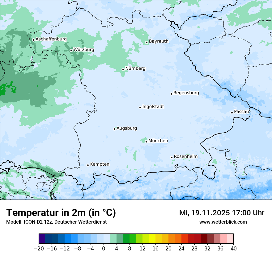 Modellkarten Temperatur