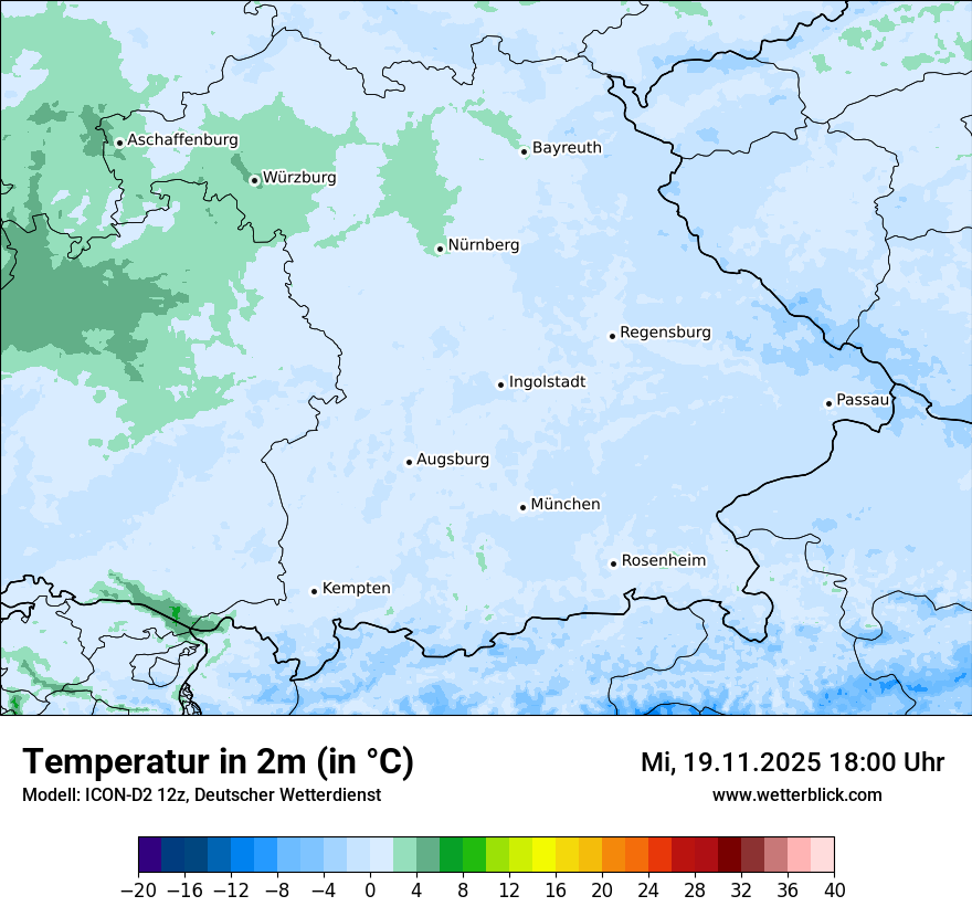 Modellkarten Temperatur