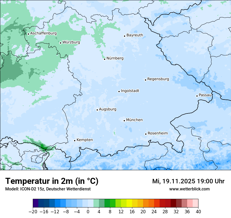 Modellkarten Temperatur