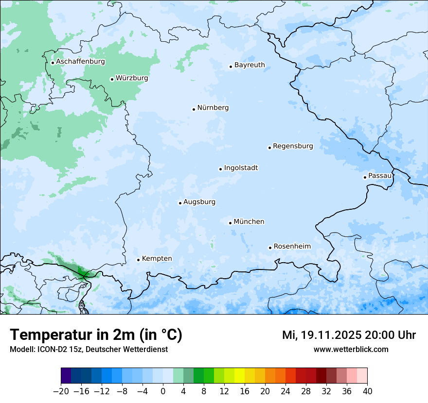 Modellkarten Temperatur