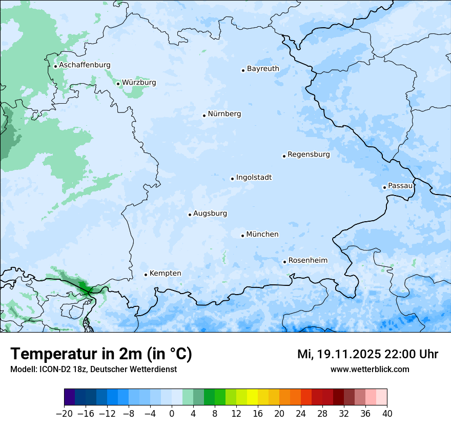 Modellkarten Temperatur