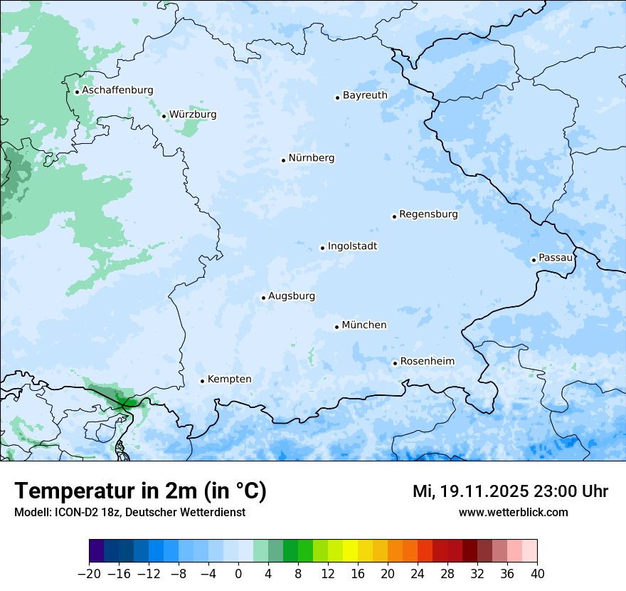 Modellkarten Temperatur