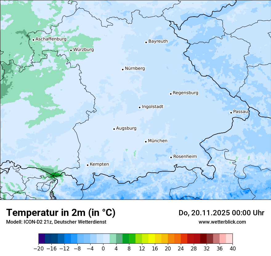Modellkarten Temperatur