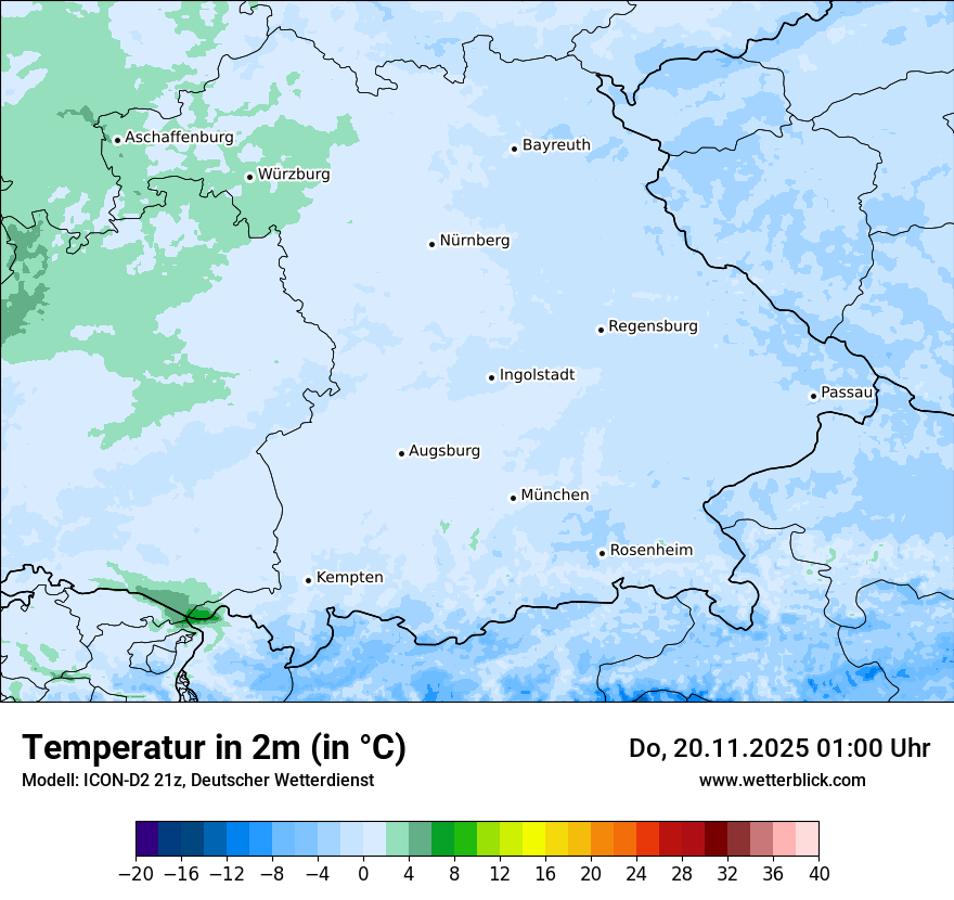 Modellkarten Temperatur