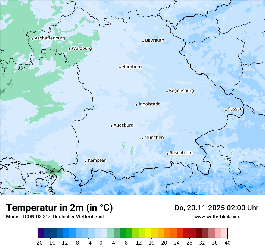 Modellkarten Temperatur