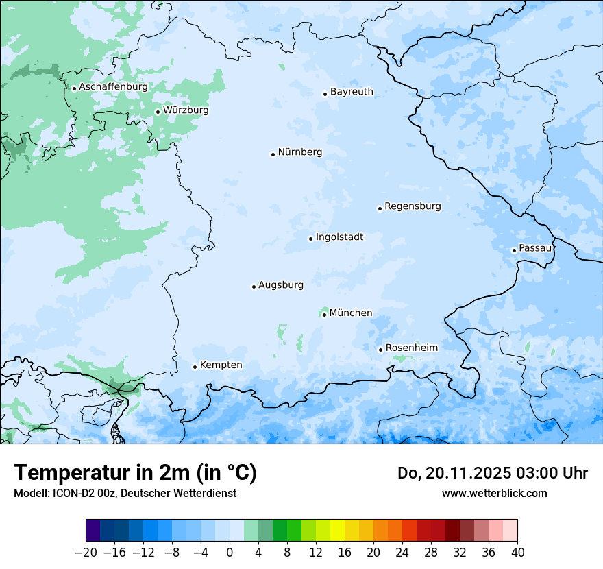 Modellkarten Temperatur