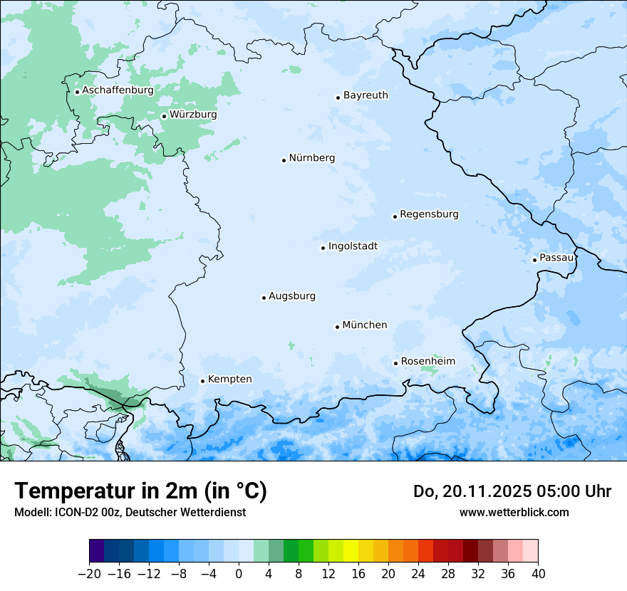 Modellkarten Temperatur