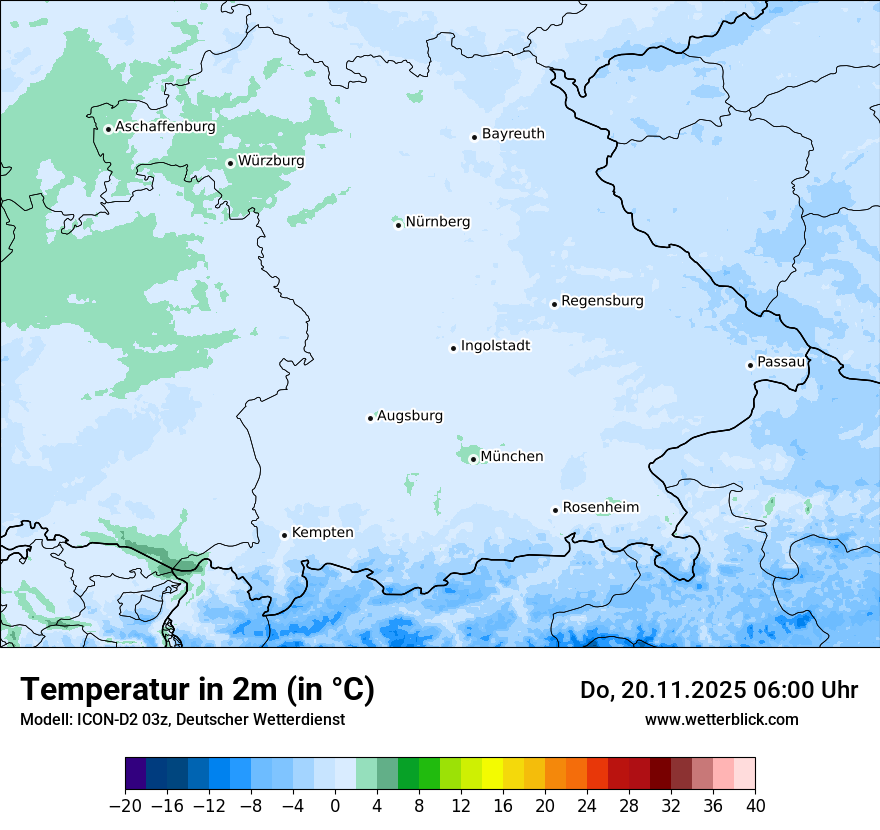 Modellkarten Temperatur