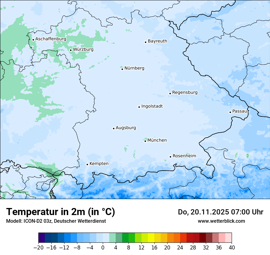 Modellkarten Temperatur