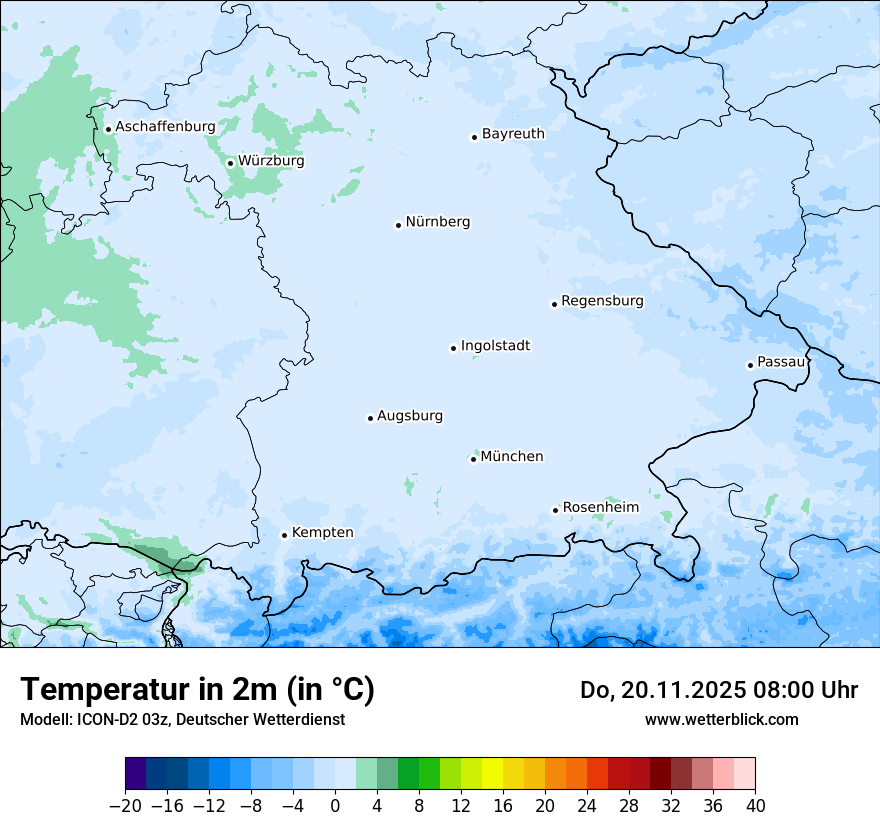 Modellkarten Temperatur