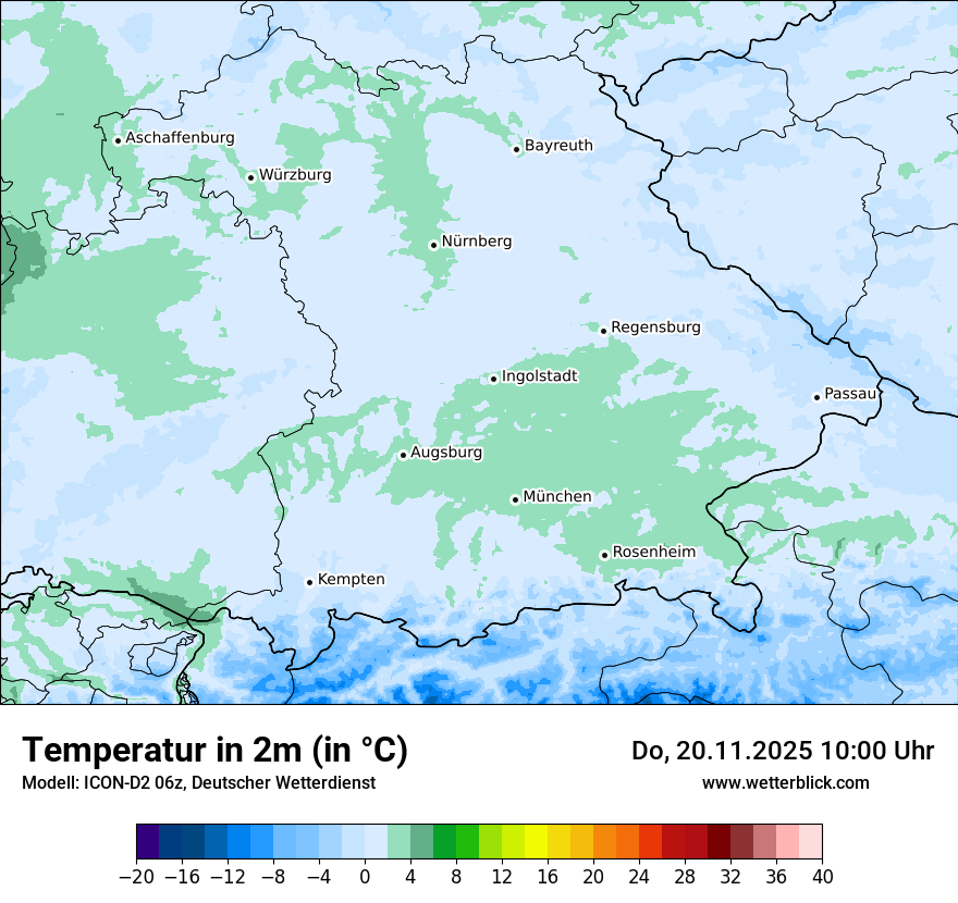 Modellkarten Temperatur