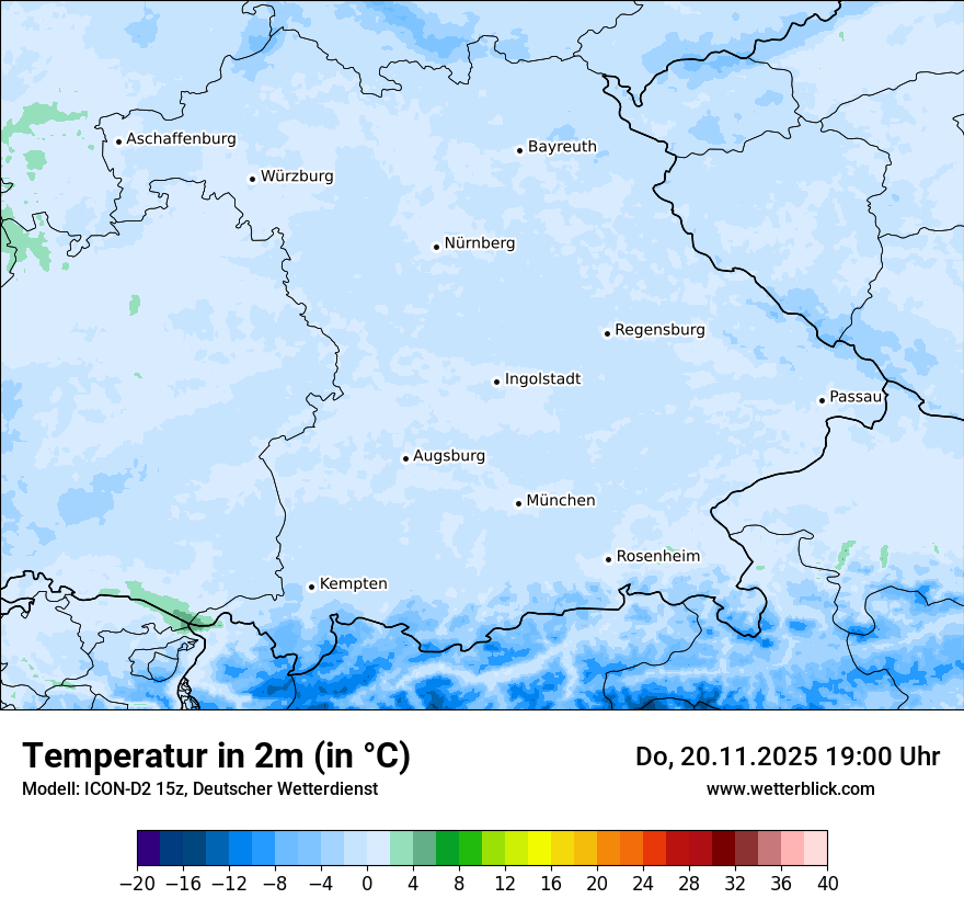 Modellkarten Temperatur