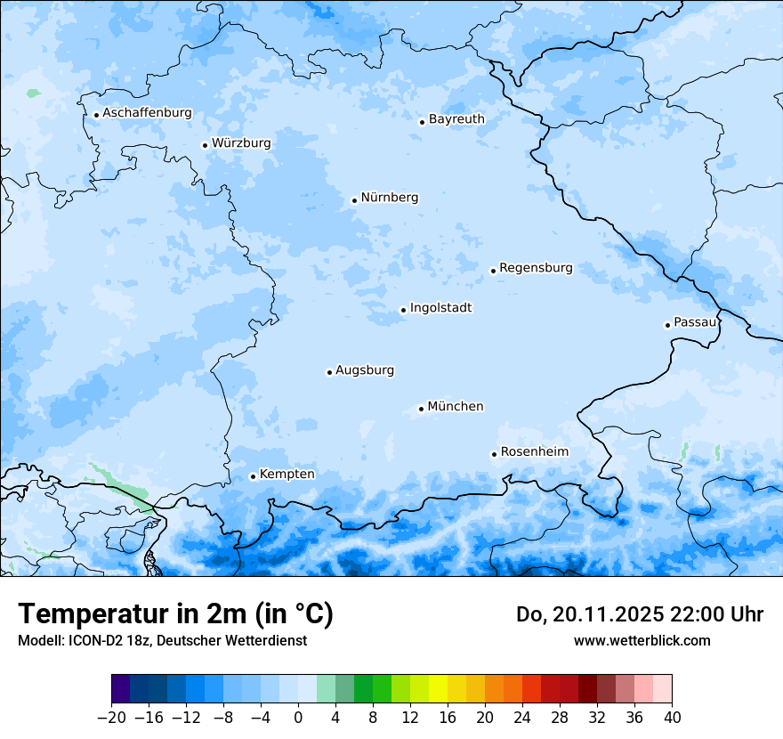 Modellkarten Temperatur